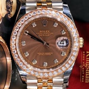 Rolex Date-just Chocolate Diamond 41mm 126331