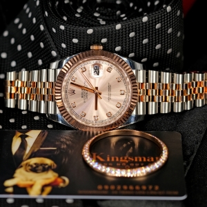 Rolex Date-just Everose Pink Champagne Gold 41mm 126331