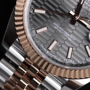 Rolex Date-just Fluted Motif Gray 41mm 126331