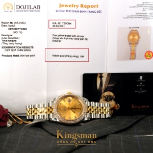 Rolex Date-just Gold Dial 41mm 126333