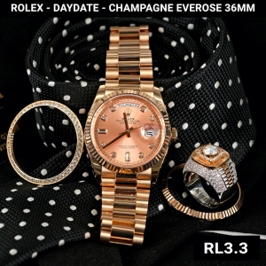 Rolex Day-date Champagne Everose 36mm 128235