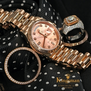 Rolex Day-date Champagne Everose 36mm 128235
