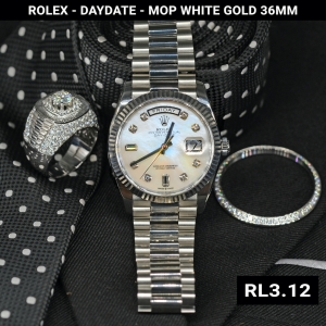Rolex Day-date Mother of Pearl White Gold 36mm 128236